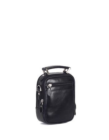 Düz Siyah - Deri Portföy Çantası 342