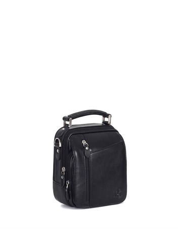 Düz Siyah - Deri Portföy Çantası 366