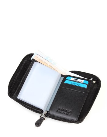 Aka Deri Siyah Erkek Cüzdanı 819 -1
