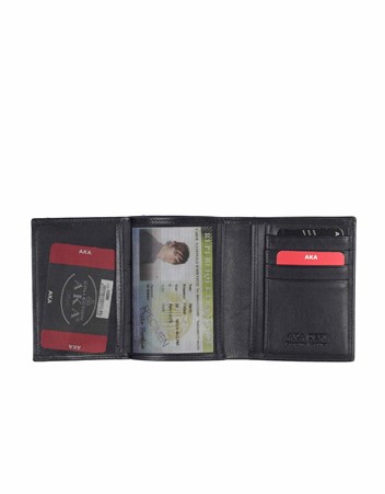Aka Deri Siyah Erkek Cüzdanı 508 -1