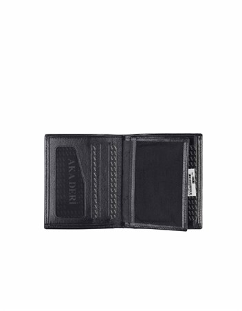 Aka Deri Siyah Erkek Cüzdanı 603 -1