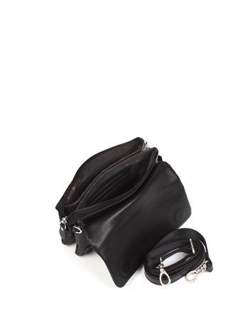 Aka Deri Siyah El ve Omuz Çantası 337 1