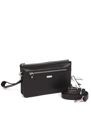 Aka Deri Siyah El ve Omuz Çantası 364 1