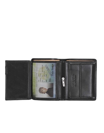 Aka Deri Siyah Erkek Cüzdanı 610 -1