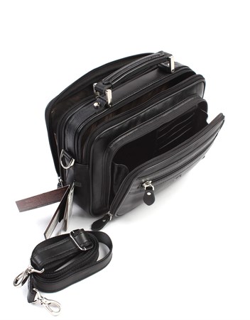 Düz Siyah - Deri Portföy Çantası 318