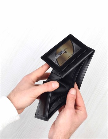 Aka Deri Siyah Erkek Cüzdanı 517 -1