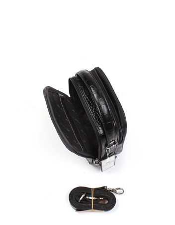 Aka Deri Siyah El ve Omuz Çantası 347 12