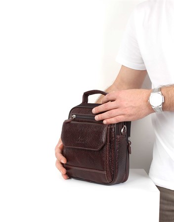 Aka Deri Kahverengi El ve Omuz Çantası 391 61