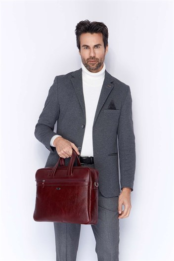 Aka Deri Bordo Laptop Evrak Çantası 253 70