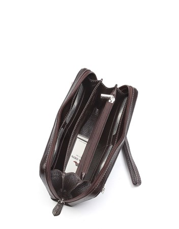 Aka Deri Kahverengi El Çantası 333 4