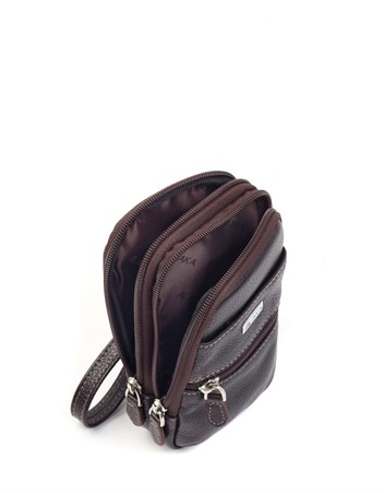 Aka Deri Kahverengi El ve Omuz Çantası 345 4