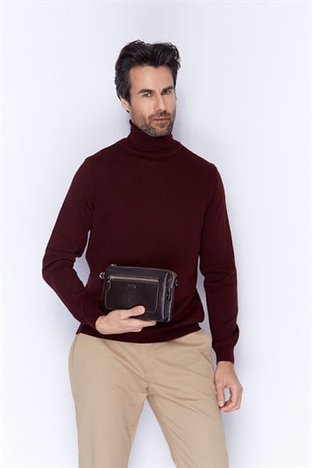 Aka Deri Kahverengi El ve Omuz Çantası 364 4