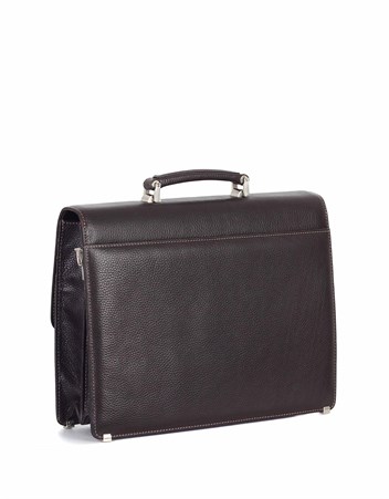 Aka Deri Kahverengi Klasik Evrak Çantası 227 4