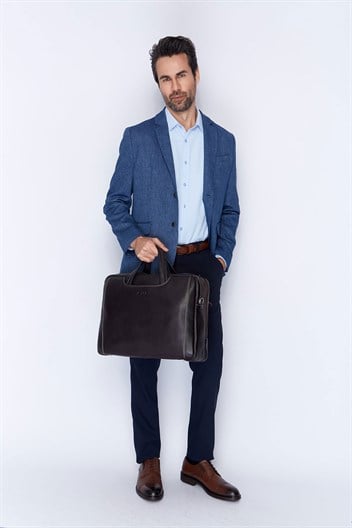 Aka Deri Kahverengi Laptop Evrak Çantası 245 4