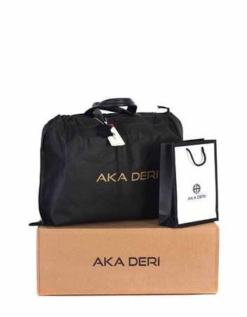 Aka Deri Kahverengi Klasik Evrak Çantası 297 4