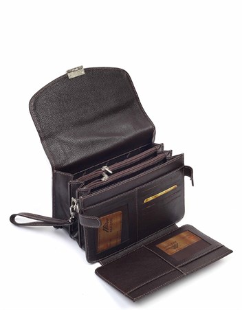 Aka Deri Kahve Portföy Çantası 132 4