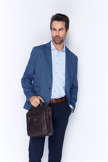 Aka Deri Kahve El ve Omuz Çantası 302 4