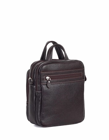 Aka Deri Kahve El ve Omuz Çantası 302 4