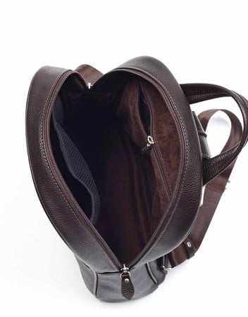 Aka Deri Kahverengi Sırt Çantası 332 4
