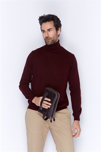 Aka Deri Kahverengi El Çantası 363 4