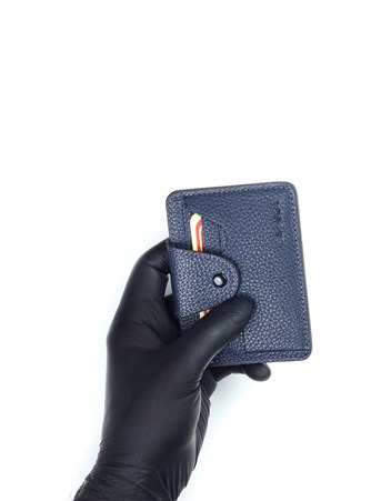 Aka Deri Lacivert Kartlık Cüzdanı 028 17