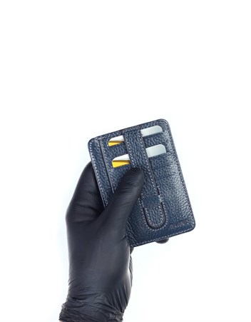 Aka Deri Lacivert Kartlık Cüzdanı 030 17