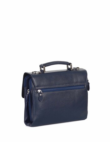 Floter Lacivert Deri Portföy Çantası 350