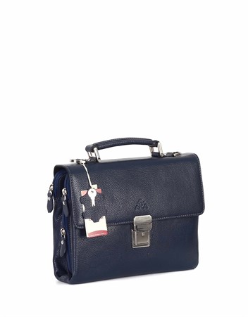 Floter Lacivert Deri Portföy Çantası 350