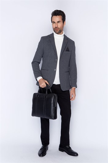 Aka Deri Siyah Evrak Çantası 254 2