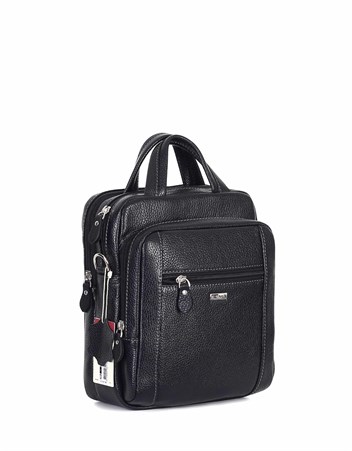 Aka Deri Siyah El ve Omuz Çantası 302 2