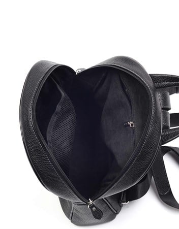 Aka Deri Siyah Sırt Çantası 332 2