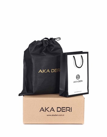 Aka Deri Siyah Omuzdan Askılı Çanta 360 2