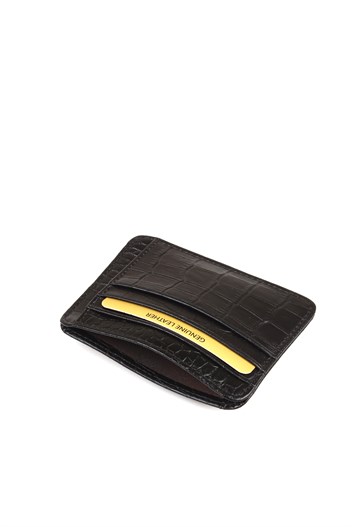 Hakiki Deri Timsah Desenli Kartlık V004