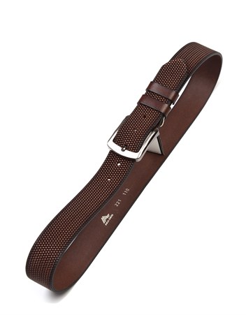 Kahverengi Hakiki Deri Spor Erkek Kemeri s221