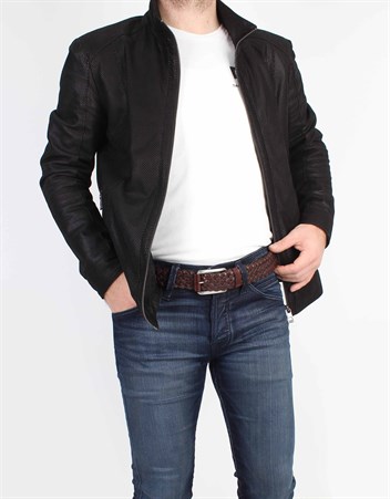 Kahverengi Örgülü Spor Deri Kemer