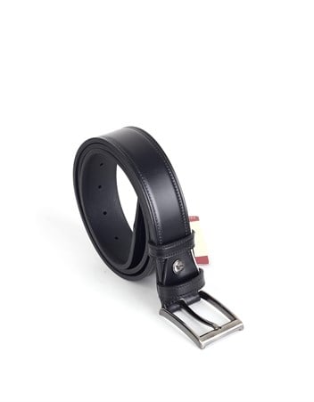 Siyah Klasik Deri Erkek Kemeri s0354