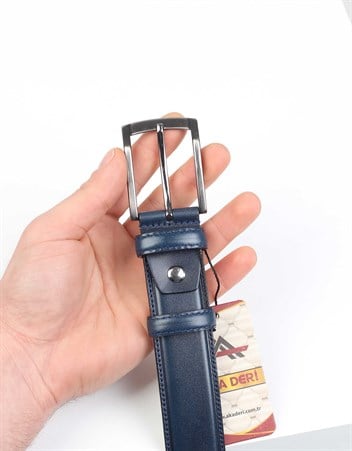 Lacivert Klasik Deri Kemer kk1009