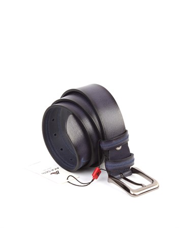 Lacivert Hakiki Deri Spor Erkek Kemeri s189