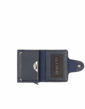Lacivert Mekanizmalı Deri Kartlık Cüzdanı 5003 17