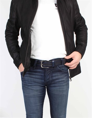 Lacivert Spor Deri Kemer s183