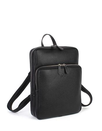 Orta Boy Siyah Deri Sırt Çantası 906 2