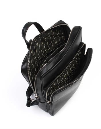 Orta Boy Siyah Deri Sırt Çantası 906 10