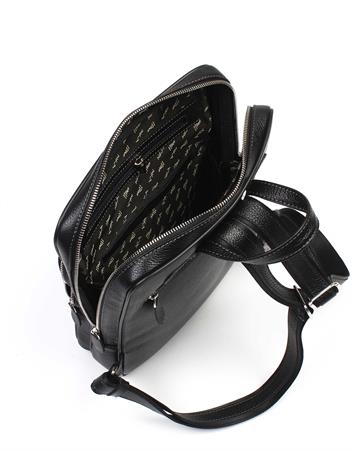 Orta Boy Siyah Deri Sırt Çantası 906 2