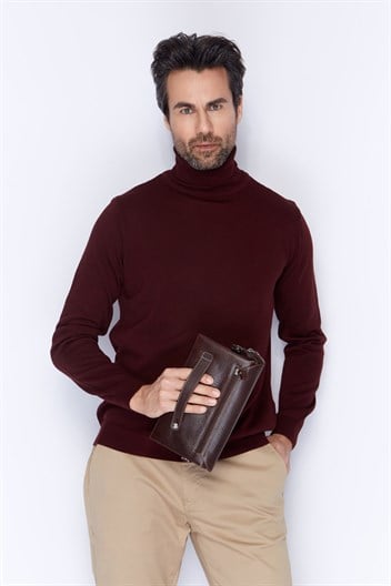 Aka Deri Kahverengi El Çantası 309 61