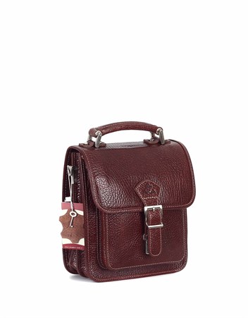 Aka Deri Kahve El ve Omuz Çantası 204 61