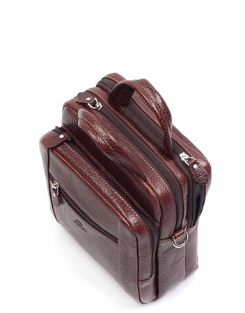 Aka Deri Kahve El ve Omuz Çantası 302 61