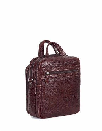 Aka Deri Kahve El ve Omuz Çantası 302 61