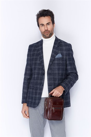 Parlak Kahve - Deri Portföy Çantası 395