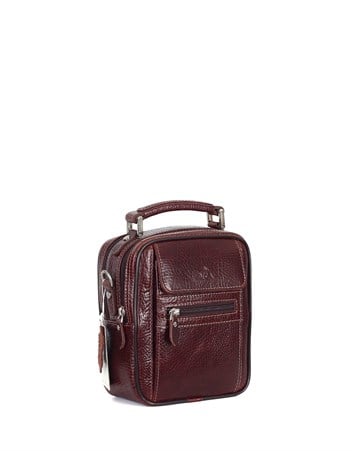 Parlak Kahve - Deri Portföy Çantası 395