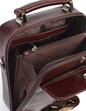 Parlak Kahve - Deri Portföy Çantası 375